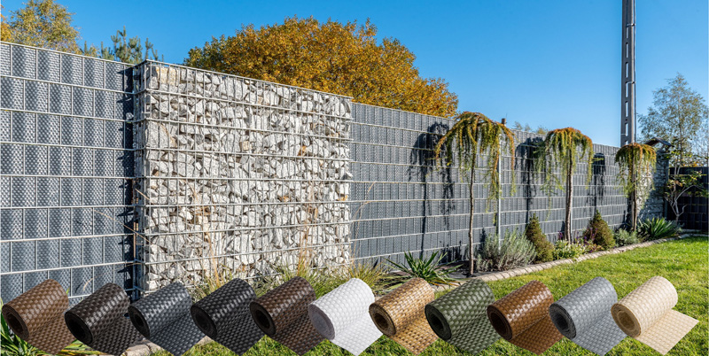 Brise-vue pour terrasse en résine tressée avec oeillets 0,9x5m - 11 coloris