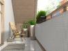 Brise-vue avec oeillets métalliques pour balcon et clôture 1x3m