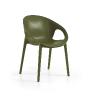 Chaises originales COSY en plastique - Le charme ludique au service de votre confort (Vendues par 4) Coloris : Olive