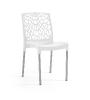 Chaise de jardin SOPHIE - Élégance et Confort avec pieds en aluminium, 4 coloris (Vendues par 4) Coloris : Blanc