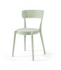 Chaise en plastique de jardin ACASA - Chaise polypropylène, 10 Coloris (Vendues par 4) Coloris : Vert pastel