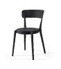 Chaise en plastique de jardin ACASA - Chaise polypropylène, 10 Coloris (Vendues par 4) Coloris : Noir