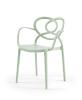 Fauteuil polypropylène LOVELY - Chaise en plastique, 9 Coloris (Vendus par 4) Coloris : Vert pastel