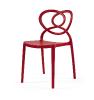 Chaise polypropylène originale LOVELY - Chaise avec fibre de verre, 9 Coloris (Vendues par 4) Coloris : Rouge