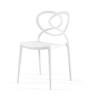 Chaise polypropylène originale LOVELY - Chaise avec fibre de verre, 9 Coloris (Vendues par 4) Coloris : Blanc