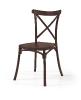 Chaise pour salon de jardin PALMA - Chaise vintage, 11 Coloris (Vendues par 4) Coloris : Marron