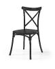 Chaise pour salon de jardin PALMA - Chaise vintage, 11 Coloris (Vendues par 4) Coloris : Noir