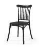 Chaise de jardin empilable HAVANA - Chaise en plastique, 13 Coloris (Vendues par 4) Coloris : Noir