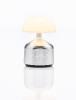 Lampe de table à LED sans fil 25 couleurs - DEMOISELLE SMALL DOME SABLE - IMAGILIGHT Coloris : Aluminium