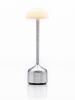 Lampe de table à LED sans fil 25 couleurs - DEMOISELLE TALL DOME SABLE - IMAGILIGHT Coloris : Aluminium
