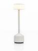 Lampe de table sans fil 25 couleurs - DEMOISELLE TALL CYLINDRIQUE SABLE Coloris : Blanc