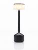 Lampe de table sans fil 25 couleurs - DEMOISELLE TALL CYLINDRIQUE SABLE Coloris : Noir
