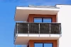 Brise-vue en résine tressée avec oeillets métalliques pour balcon et clôture 1x5m Coloris : Marron foncé