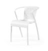 Chaise extérieur polypropylène TUGA - Chaise en plastique, 6 Coloris (Vendues par 4) Coloris : Blanc