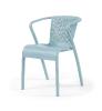 Chaise extérieur polypropylène TUGA - Chaise en plastique, 6 Coloris (Vendues par 4) Coloris : Bleu pastel