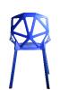 chaise polypropylene fer air design bleue