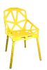 chaise polypropylene fer air design jaune