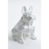 chien bouledogue decoration assis origami blanc