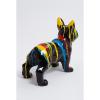 dos  sculpture bulldog français noir design trash