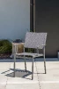 fauteuil jardin empilable aluminium textilene stockholm