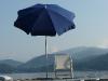 parasol ferme plage anti uv bleu/blanc-bleu