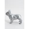 profil statue bulldog francais argente