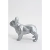 profil statue bulldog francais argente