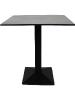 table appoint pied noir plateau couleur granite