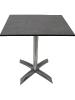 table bar pied inox plateau compact couleur galene