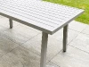 table de jardin antalya aluminium grise