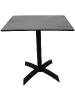 table pliable pied noir plateau compact style granite