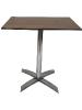 table pliable pied inox plateau compact style bois