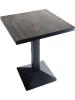 table simple romaine plateau bois 50x50 pietement acier