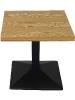 table simple plateau bois clair 70x70cm