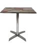 table restaurant pied inox plateau style industrie