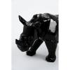 tete animal resine noir statue rhinoceros