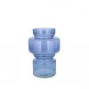 Vase en verre Ellena - Violet / Bleu / Vert - Hauteur : 25cm - Diamêtre : 16.5cm Couleur : Bleu