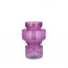 Vase en verre Ellena - Violet / Bleu / Vert - Hauteur : 25cm - Diamêtre : 16.5cm Couleur : Violet