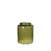 Vase cylindrique en verre Erin - Vert / Fumé / Ambre - Hauteur : 18cm - Diamêtre : 14.5cm Couleur : Vert