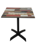 table terrasse bar pliable pied noir plateau compact style industrie