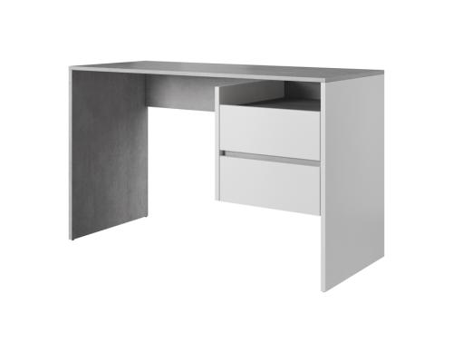 bureau avec rangement paco bois gris et blanc