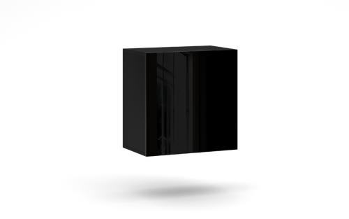 etagere murale cube noir 50cm vivo