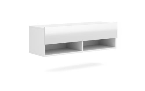 meuble tv suspendu design blanc derby100