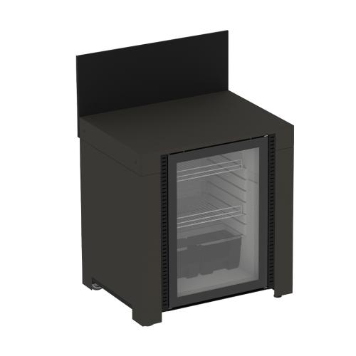module de cuisine exterieur frigo gris cargo