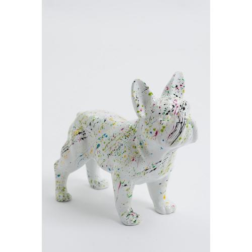 sculpture chien bouledogue francais debout design splash