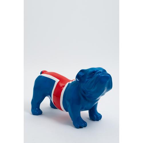 statue bulldog anglais drapeau anglais