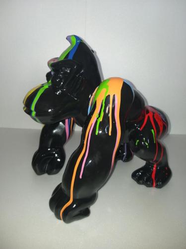statue en resine noir gorille donkey kong