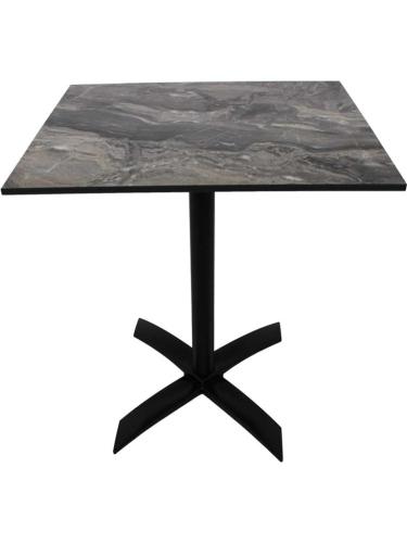 table pliable pied noir plateau style quartz