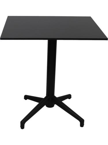 Table pliable pied ARGOS plateau compact NOIR  - 60x70 cm