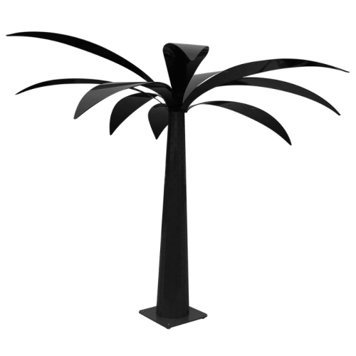 deco palmier led metal noir mobilier design exterieur